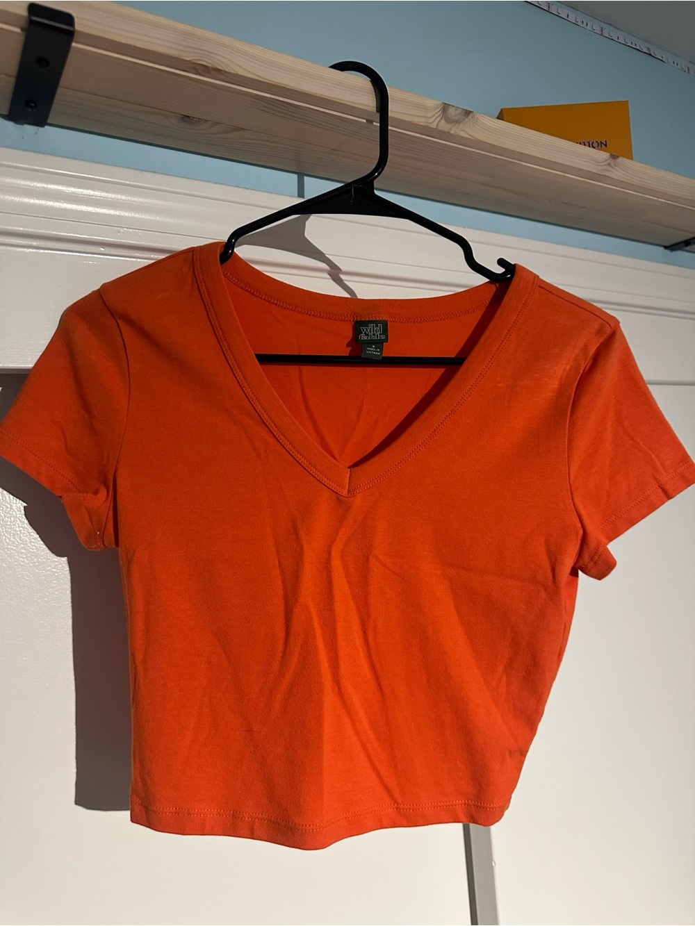 wild fable Orange V-Neck Crop Top